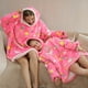 thumbnail image 3 of Sudadera con capucha de gran tamaño, manta de Sherpa de lana de felpa a juego para la familia, ropa para el hogar, venta, 3 of 4