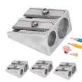 thumbnail image 2 of Magnesium Pencil Sharpener Double Holes Graphite Pencils School Crayon Sharpener Stationery Accessories For School Classroom 4pcs, 2 of 6