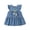 Dark Blue, variant on Bixock Girls Denim Dress Summer Casual Dress Sleeve Print Soft Stretch Jeans Dress Toddler Daily Wear for Ages 6 Months-4 Years