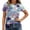 C-Light Blue533, variant on Short Sleeve T Shirts For Women Casual Scale Printed Loose Fit Crewneck Shirt Summer Beach Vacation Clothes Comfortable Tops