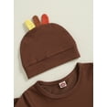 thumbnail image 6 of My First Thanksgiving Baby Boy Outfit Infant Turkey Print Long Sleeve Jumpsuit Romper with Hat 0 3 6 12 18 Months Fall Clothes Set, 6 of 8