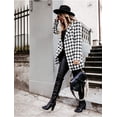 thumbnail image 2 of utcoco Womens 2026 Fashion Tweed Blazers Business Casual Double Breasted Open Front Plaid Blazer Jackets, 2 of 6