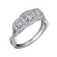 thumbnail image 4 of Lafonn Classic Sterling Silver Platinum Plated Lassire Simulated Diamond Ring (1.42 CTTW), 4 of 5