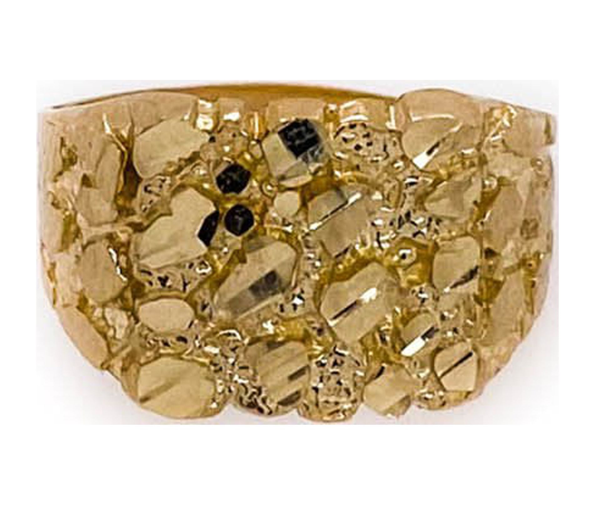 Tesori & Co Rectangle Nugget Small Pinky Ring 10k Yellow Gold