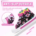 thumbnail image 5 of MODEBYME Kids Toddler Light Up Sneakers Girls High Top Flashing Walking Canvas Shoes, Black, Size 10, 5 of 7