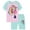 F261-Pink, variant on FYDUU Toddler Kids Boys Pajamas Cartoon Printed Cute Short Sleeve Casual T Shirt Top Shorts Soft Sleepwear 2 Piece Outfits 2-3 Years
