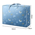 thumbnail image 6 of sunsanly Clothes Storage Bag Large Capacity Print Great Load Bearing Double Handles Dustproof Moisture-proof Blanket Quilt Pillow Storage Bag House-moving Package Bag, 6 of 8