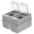 thumbnail image 1 of HAMPPLIES 2Ud Caja De Distribución Eléctrica Resistente Para Uso Con Breakers Con De Protección Gris, 1 of 8