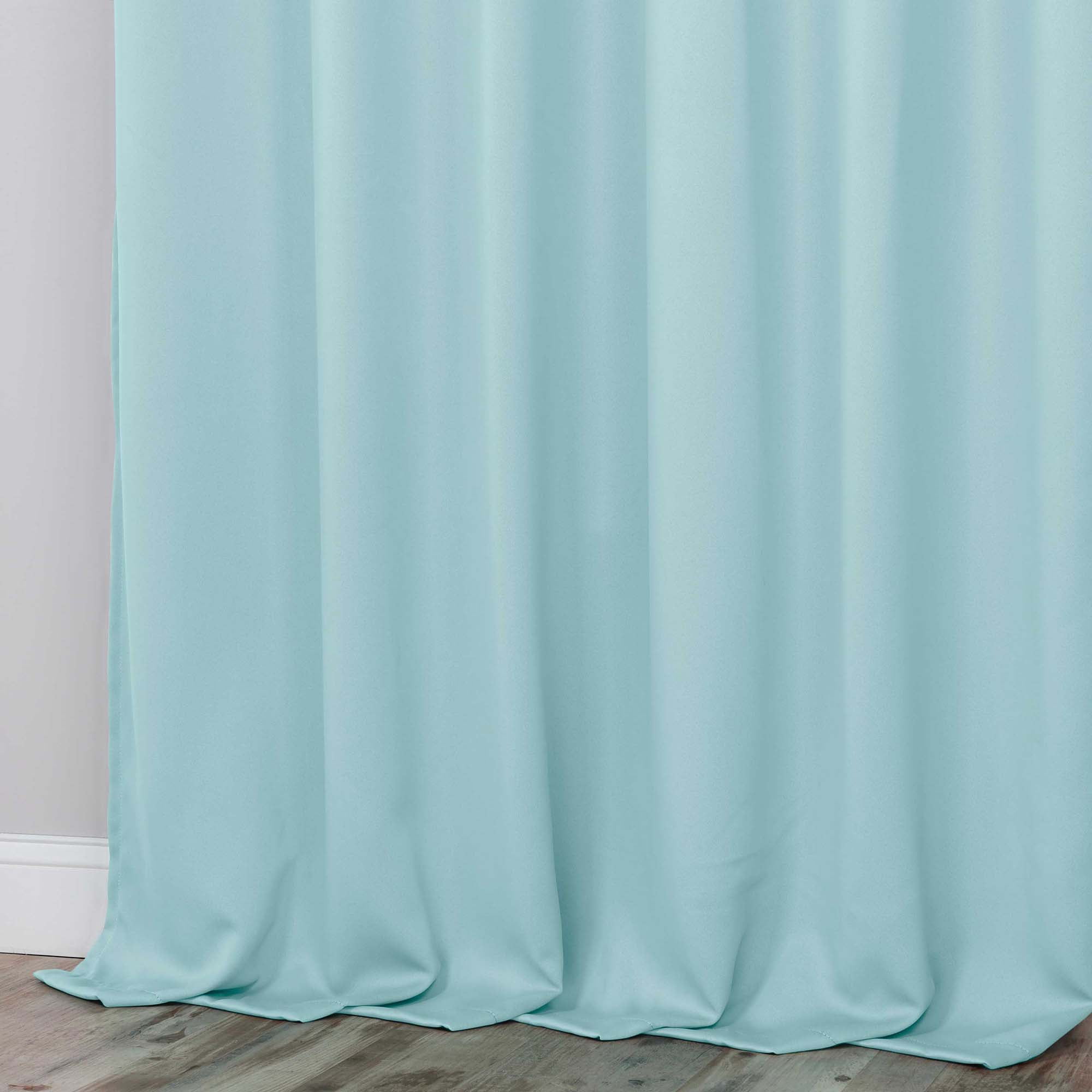 Superior Blackout Solid Light Filtering Grommet Curtain Panel Set, 70" x 96", Green Lily