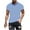 Blue, variant on Maean Men's Crewneck Striped T Shirt Soft Short Sleeve Shirts Casual Loose Pullover Summer Tee Shirt