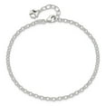thumbnail image 5 of Sterling Silver Anklet 9 inch mm Polished Four Leaf Clover 9in Plus 1in Ext., 5 of 7