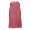 thumbnail image 3 of Lovskoo Women's Tulle Skirts Midi Elastic High Waist Pleated Mesh Flowy A-Line Party Long Tutu Skirts Hot Pink, 3 of 5