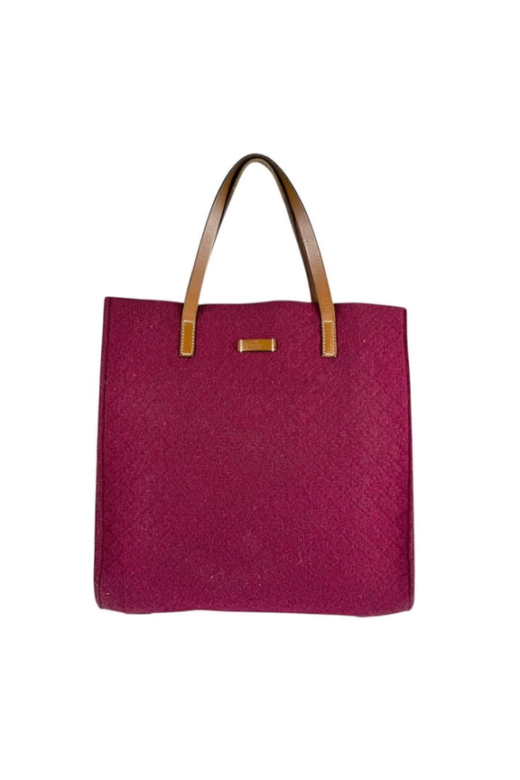 Pre-Owned Gucci Handbag, Felt/Leather, Bordeaux/Brown, Unisex, 295267 z8072