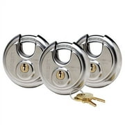 Brinks Discus Style Padlock, 3-Pack