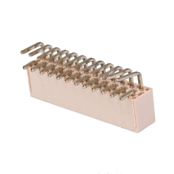 Beige 24 Pin Angled Solder L Plug Connector Converter