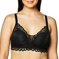 thumbnail image 2 of Bali Womens Lace Desire Wirefree Bra, M, Black, 2 of 6