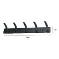 thumbnail image 2 of Unique Bargains 1 Pack Coat Rack Wall Mount Coat Hook with 5 Hooks for Bedroom Black, 2 of 7