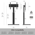 thumbnail image 5 of FITUEYES Swivel Modern Floor TV Stand for 32-75 Inches, Height Adjustment, with Durable Iron Base,Black, 5 of 7