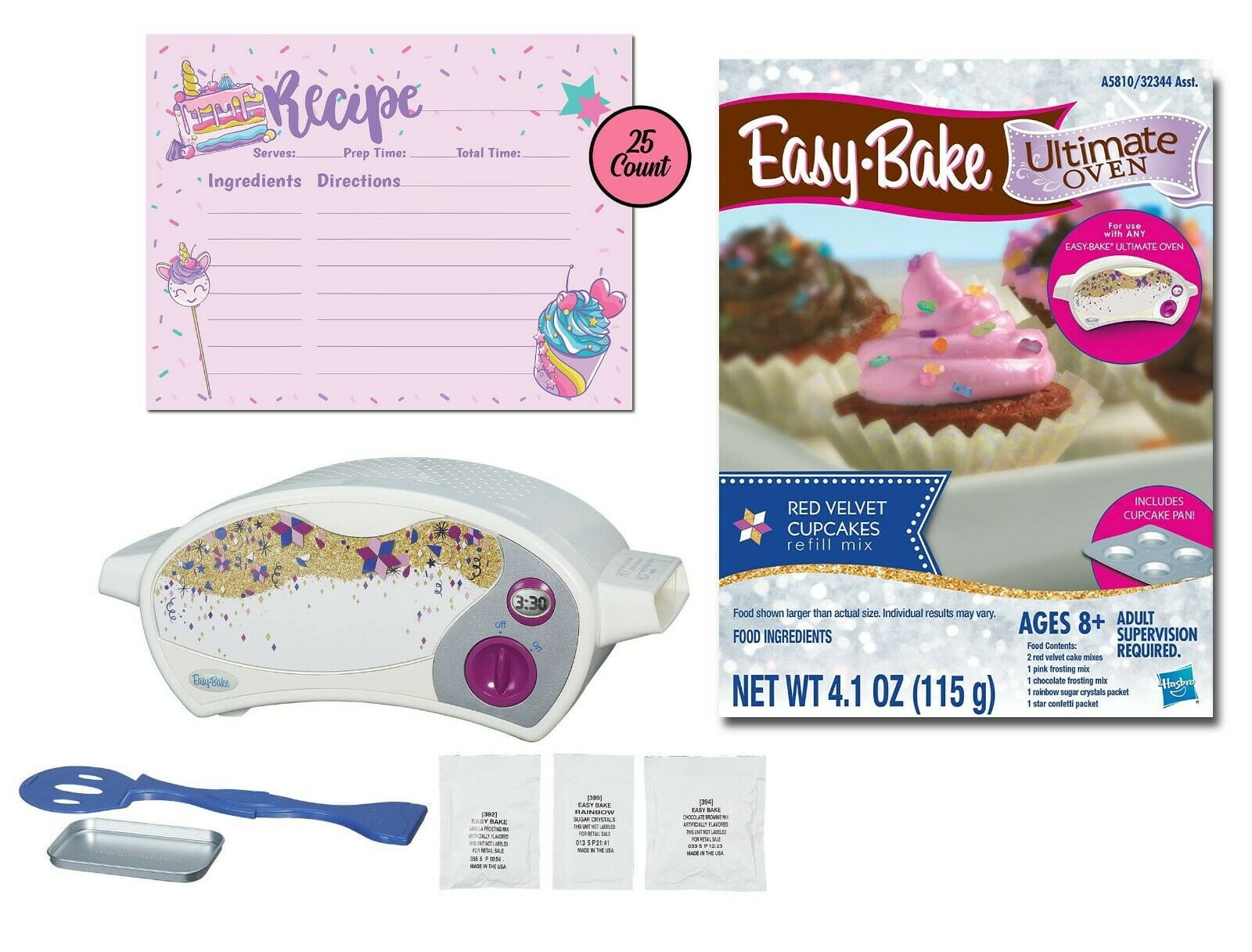 EASY-BAKE Ultimate Oven Cupcake Pan and Cupcake Wrap Refill Replacements NEW 