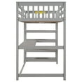 thumbnail image 6 of Harper & Bright Designs Twin Size Loft Bed with Storage Shelves, Wooden Twin Loft Bed Frame with Under-bed Desk for Boys Girls Teens Bedroom, Gray, 6 of 14