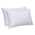 thumbnail image 2 of Pack of 2 - Queen (20 X 30) Zippered Closure Solid White Pillowcases, 100% 650 TC Series Cotton By The Great American Store, 2 of 5
