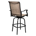 thumbnail image 2 of 2pcs Wrought Iron Swivel Bar Chair Patio Swivel Bar Stools Black, 2 of 24
