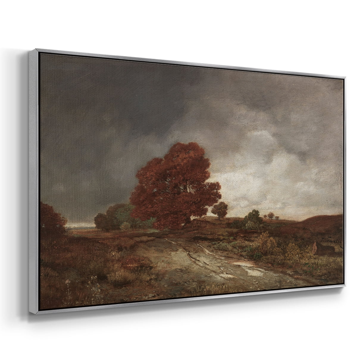 Vintage Landscape-CCCXIII By Wexford Home Framed in Silver Wood Gallery Wrapped Canvas 25 in. x 37 in.
