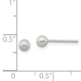 thumbnail image 2 of Sterling Silver Polished Laser-cut Post Earrings QE11751, 2 of 2