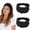 2 Color (Black+Black), variant on Wide Headbands for Women Non Slip Soft Elastic Hair Bands Yoga Running Sports Workout Gym Head Wraps, Knotted Cotton Cloth African Turbans Bandana (with 6 Pcs Hair Ties)