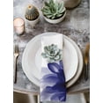 thumbnail image 2 of Blue Bohemian Cloth Napkins Set of 6 Reusable Dinner Napkins, Boho Modern Floral Abstract Ombre White Cocktail Napkin Washable Table Napkins for Wedding/Holiday Party/Baby Shower 20"x20", 2 of 7
