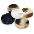 thumbnail image 4 of 10 Pcs Imitation Horn Flatback Buttons Resin Buttons for Clothing Suit Coat Decorations DIY Accessories (05 Black, 25mm), 4 of 8