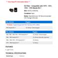 thumbnail image 2 of Oil Filter - Compatible with 1979 - 1991, 1993 - 1995 Mazda RX-7 1980 1981 1982 1983 1984 1985 1986 1987 1988 1989 1990 1994, 2 of 2