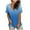 Light Blue, variant on Uaswgudfs Blouses for Women Dressy Casual Deep V-Neck Pullover Top Gradient Color T-Shirt Short Sleeve Tees 2024 S