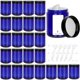 thumbnail image 1 of Frascos de vidrio Betrome, 8 onzas, azules con tapas de plástico negras, paquete de 24, 1 of 6
