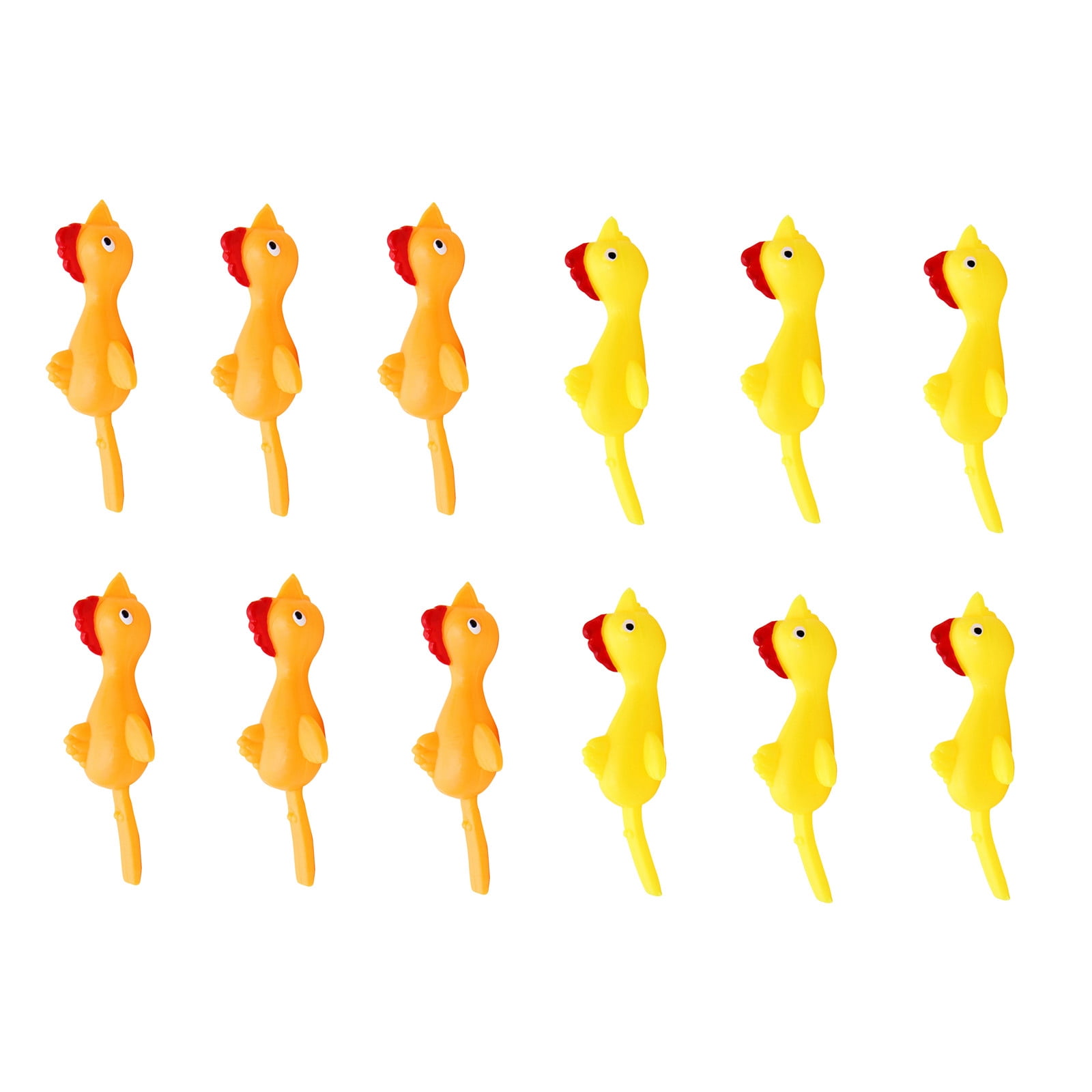 12 Pack Slingshot Chicken Flicking Chicken, Stretchy Funny Rubber