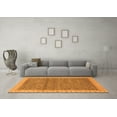 thumbnail image 3 of Ahgly Company Indoor Round Abstract Orange Modern Area Rugs, 7' Round, 3 of 4