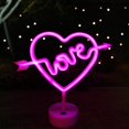 thumbnail image 4 of Letrero de decorativo con luz de en corazón para la mesa Rosado Zulema Luz de letreros de neón, 4 of 8