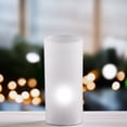 thumbnail image 3 of WGV Frosted Glass Hurricane Candle Shade Chimney Tube  - 5" Wide x 14" Height, Good quality, Heavy Weighted Base - 1 Pc, 3 of 7