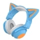 thumbnail image 3 of Auricures , Auricures con Oreja de Gato, Auricures Inalámbricos Iluminados con Micrófono, Plegable para Teléfonos Celures Azul, 3 of 4