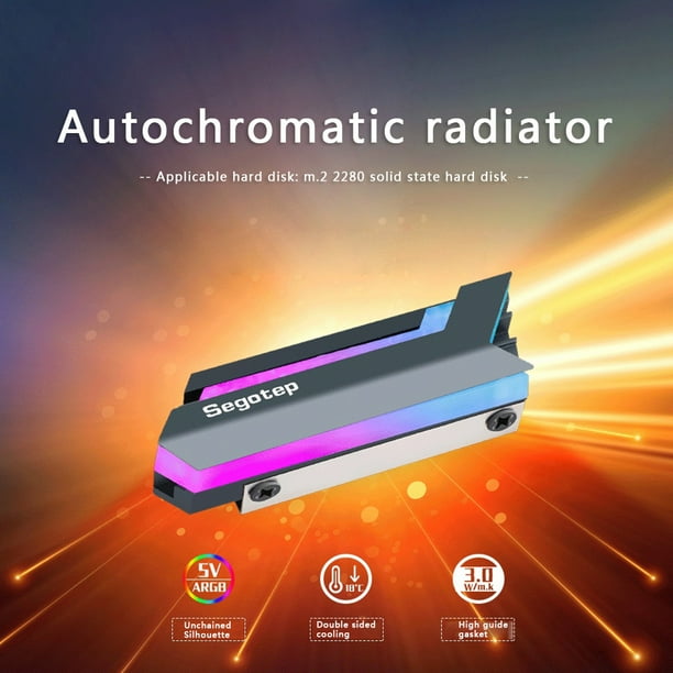 Disipador De Calor Disipador De Calor Disipador de calor RGB M.2 SSD NGFF 2280 NVMe Unidad de estado sólido SSD Cooler para PC de escritorio