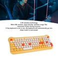 thumbnail image 4 of Teclado y ratón inalámbricos, teclado inalámbrico de desegio de teclado colorido flotante con receptor usb para laptop, 4 of 7