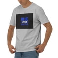 thumbnail image 4 of Blue Lives Matter Cotton T-Shirt Gray X-Large, 4 of 8