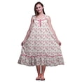 thumbnail image 1 of Bimba Rose13 Feuilles Florales et Magnolia Imprimées Chemises de Nuit en Coton pour Femmes Robe Sans Manches Tenue de Nuit Robe Maxi X-Small, 1 of 6