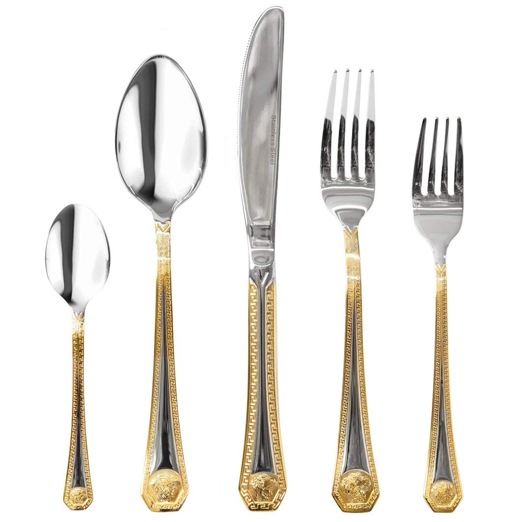 24K GoldPlated Hostess Serving Set by Italian Collection Service for 4