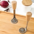 thumbnail image 4 of Stainless Steel Potato Masher - Sturdy Rustproof Kitchen Tool, Multifunctional Mashed Potato for Vegetables, Ergonomic Wood Handle, JKODE, 4 of 8