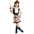 thumbnail image 2 of XIYON Cute Clothes For Girls Western For Girls Play Dress Up Outfit With Vest Skirt And Bandana 5-6 Years, 2 of 5