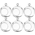 thumbnail image 1 of 6 Pcs Mini 3" Hanging Ornament Tea Light Holder / Terrarium by WGV, 1 of 8