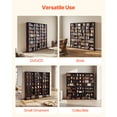 thumbnail image 6 of KFFKFF 8-Tier Media Storage Cabinet, 55.91 x 8.66 x 51.18 in Organizer for CDs, DVDs, Books, and Games, Multimedia Shelf for Living Room, Home Office, or Recording Room, Brown, 6 of 9