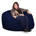 thumbnail image 1 of Ultimate Sack 4 Foot Foam Filled Washable Suede Cover Bean Bag Chair, Navy, 1 of 8