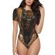 thumbnail image 1 of Balery Tiger In The Fallen Leaf Forest Body de cuello redondo de manga corta para mujer Tops de manga corta Tops básicos-Medium, 1 of 7